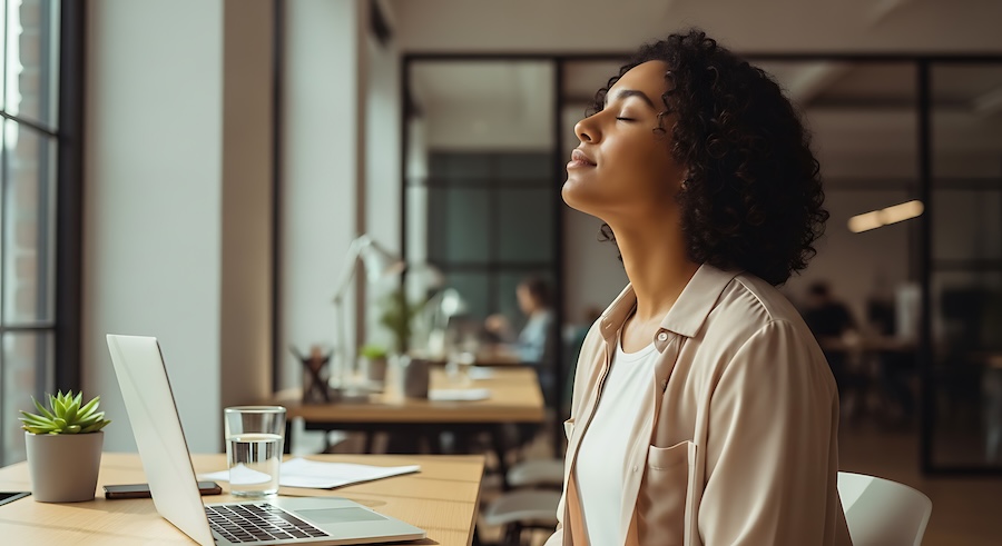 Expérience sensorielle dans un espace de travail aménagé